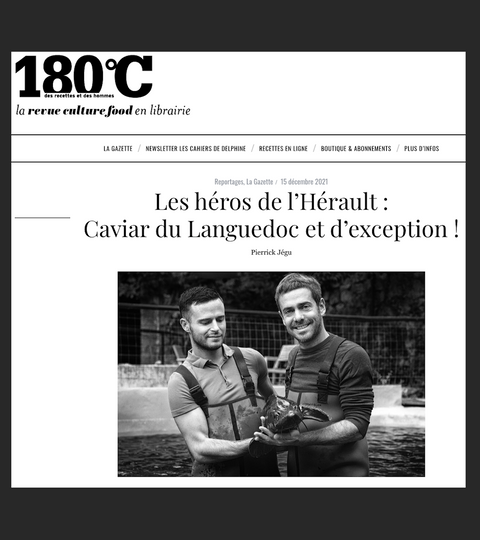 Caviar du Languedoc et d’exception ! par Pierrick Jégu - Gazette 180°C